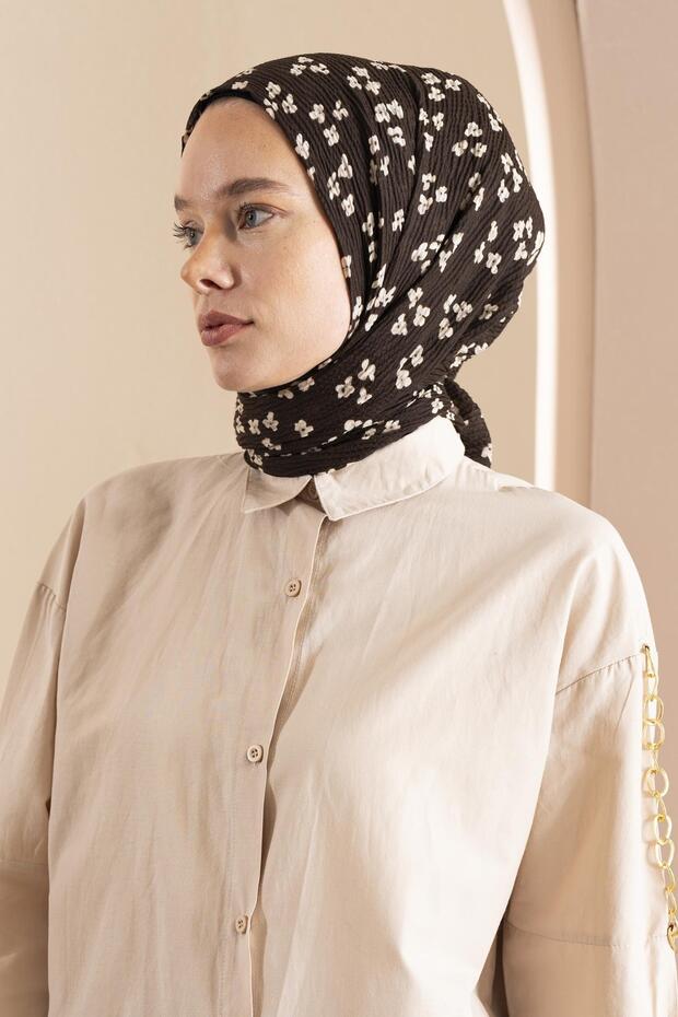 Women's Flower Patterned Non-Wrinkle Wrap 190*80 Cm