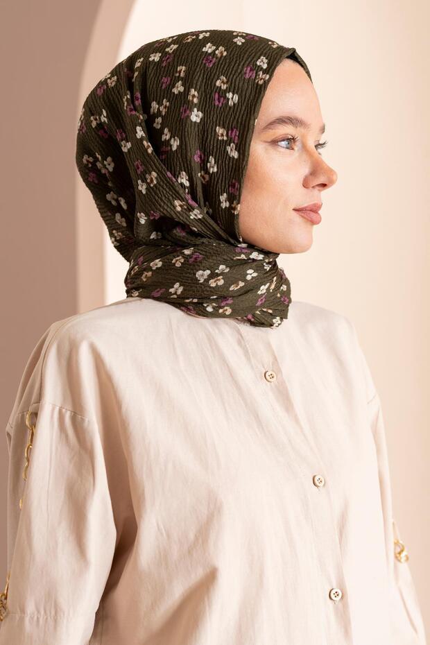 Women's Flower Patterned Non-Wrinkle Wrap 190*80 Cm
