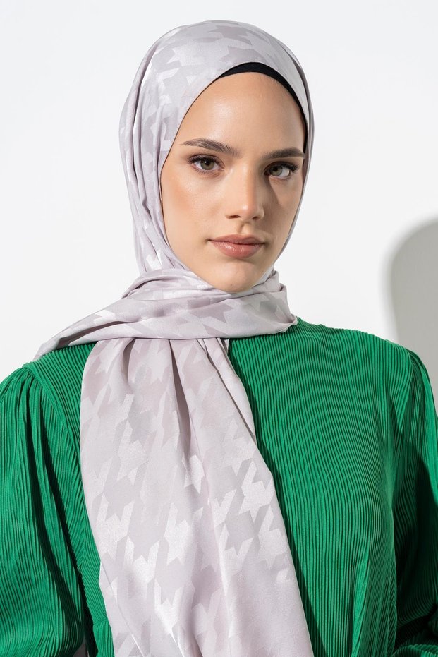 Women's Modest Jacquard Large Pattern Houndstooth Shawl