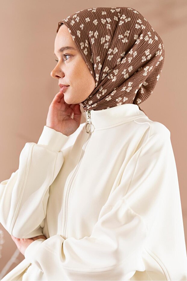 Women's Flower Patterned Non-Wrinkle Wrap 190*80 Cm