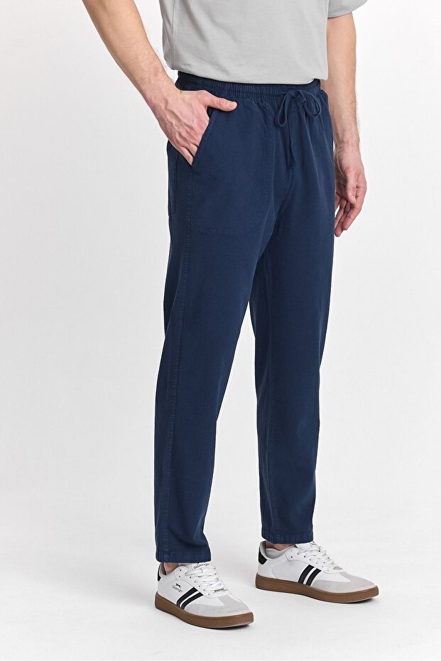 Erkek Lacivert Regular Fit Basic Pantolon - 2