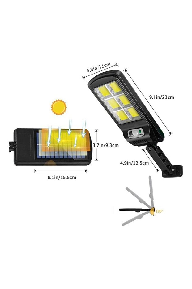 Mini Projector 160 LED COB 8 CASSETTES with solar panel, motion sensor and lights - 8