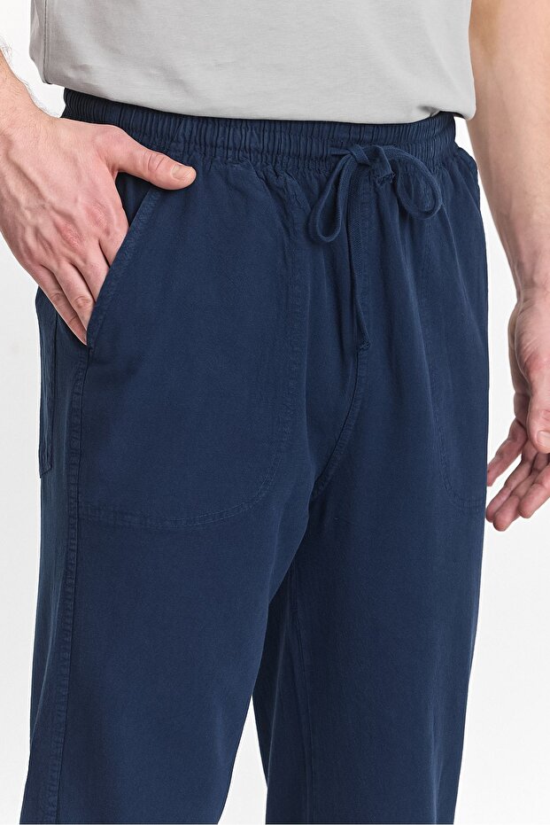 Erkek Lacivert Regular Fit Basic Pantolon - 6