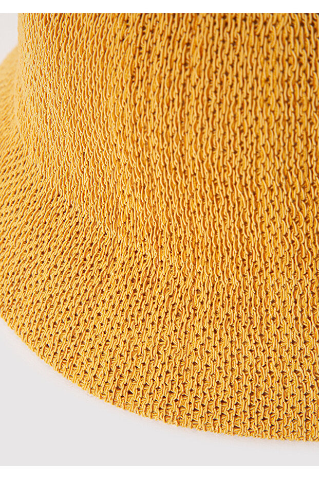 Sarı Hasır Bucket Şapka 1910080-34333 - 3