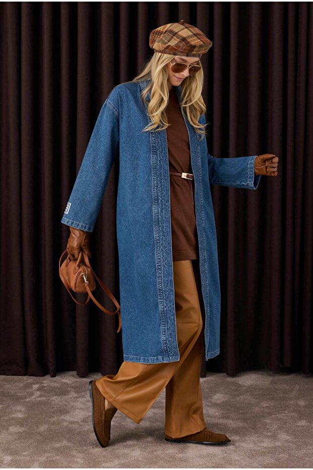 Denim Kimono Mavi - 2