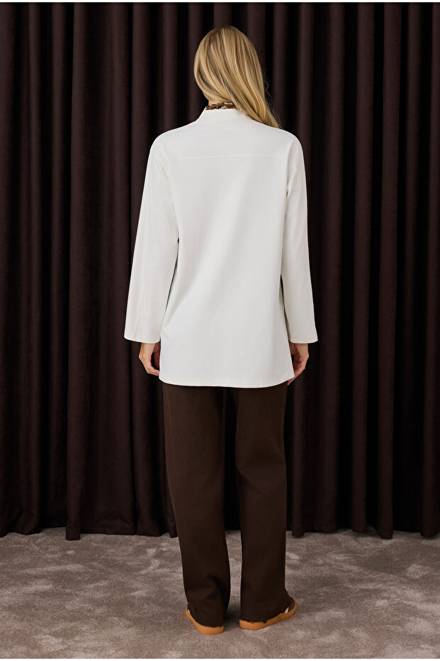 Roba Detaylı Sweat Beyaz - 4