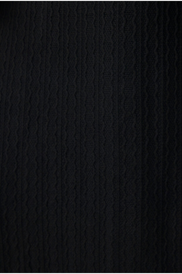 Dokulu Triko Etek Siyah - 5