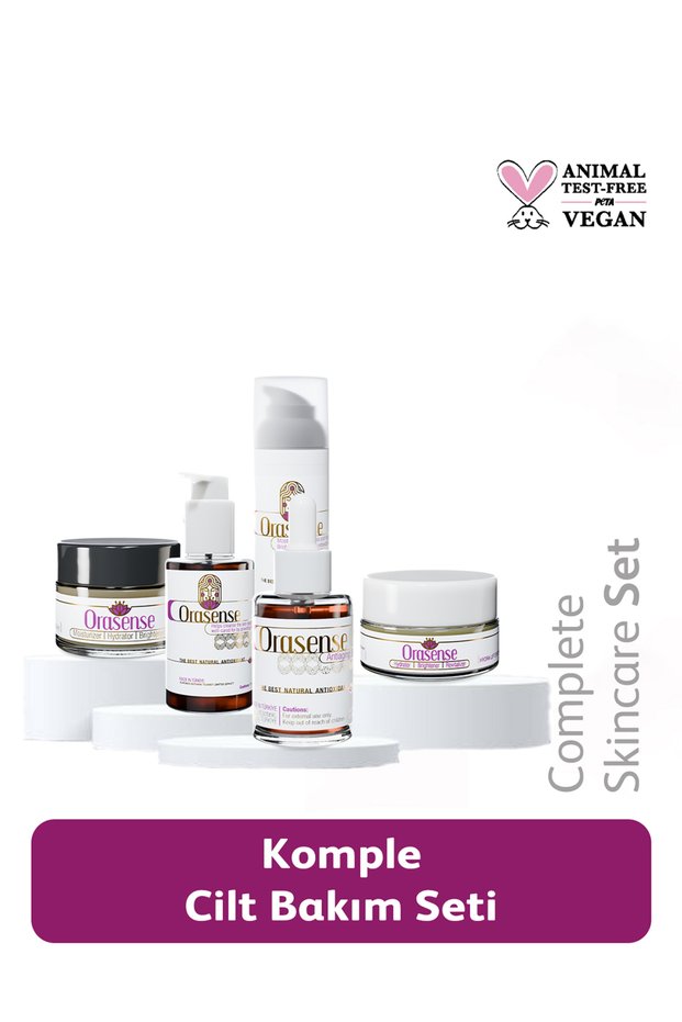 Complete Skin Care Set - Brightening Nourishing Renewing Revitalizing Saffron Extract Vegan