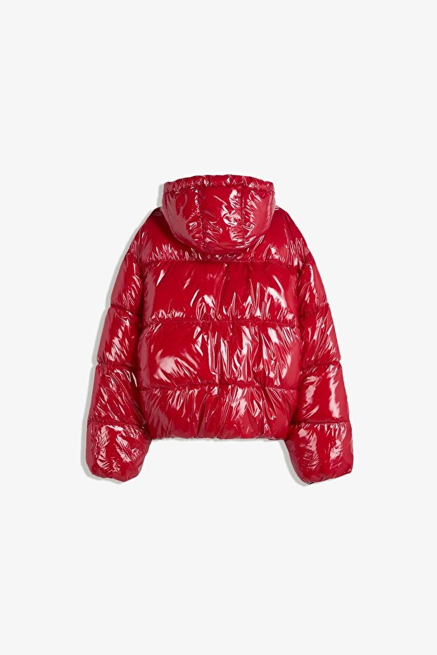 Kapüşonlu şişme ceket - 7