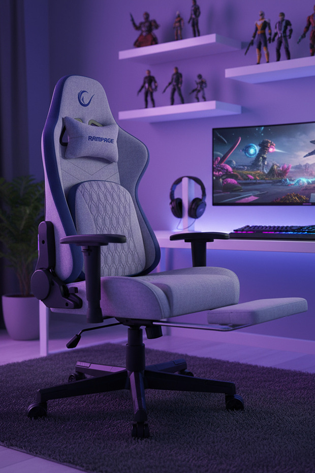 Typhoon Gri/Mavi Lüx Oyuncu Koltuğu - 1