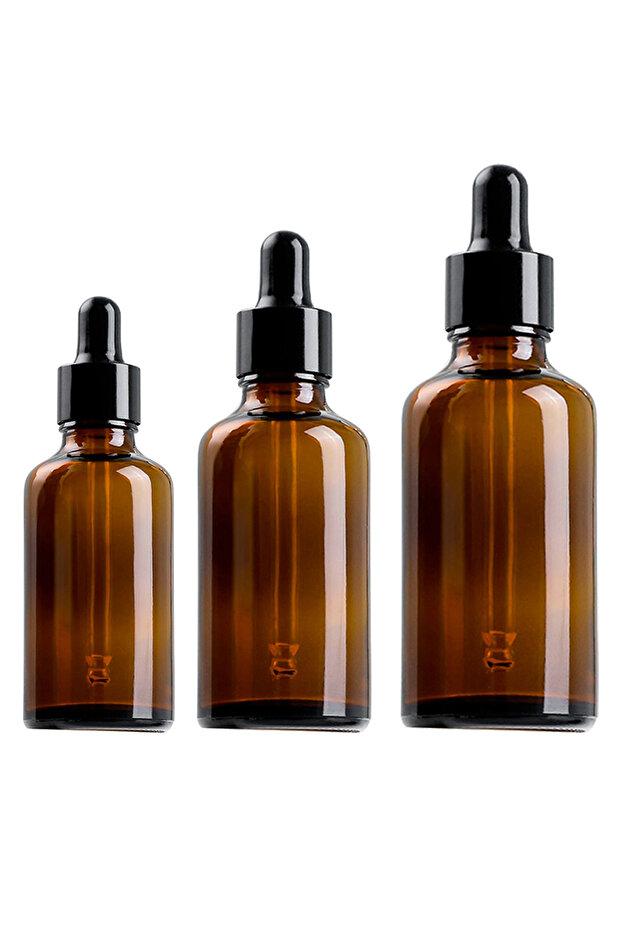 Amber Cam Şişe 30 Ml + 50 Ml + 100 Ml 3’lü Set - 1