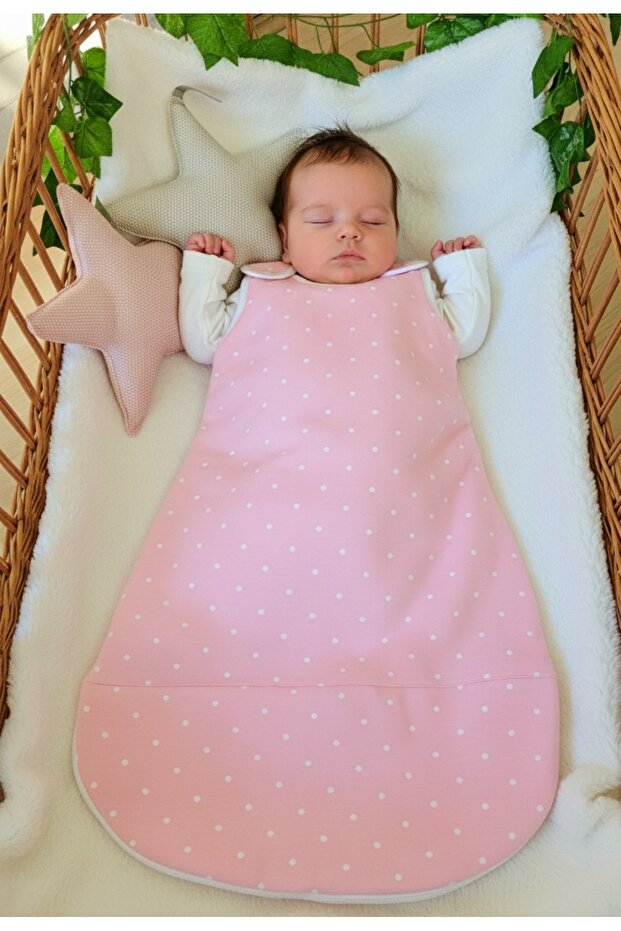 Kışlık 2,5 Tog Torba Kız Bebek Çocuk Kolsuz, Kolsuz Fermuarlı Uyku Tulumu/pembe - 1
