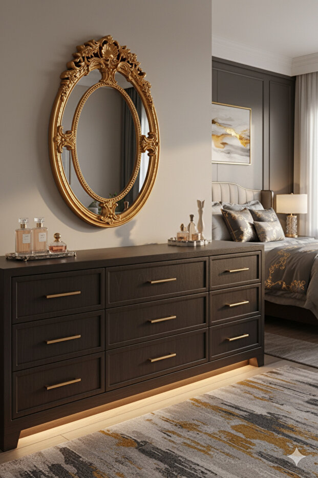 Elegant mirror set with a luxurious frame, adding a touch of sophistication to any space. 80 x 54 cm - 6