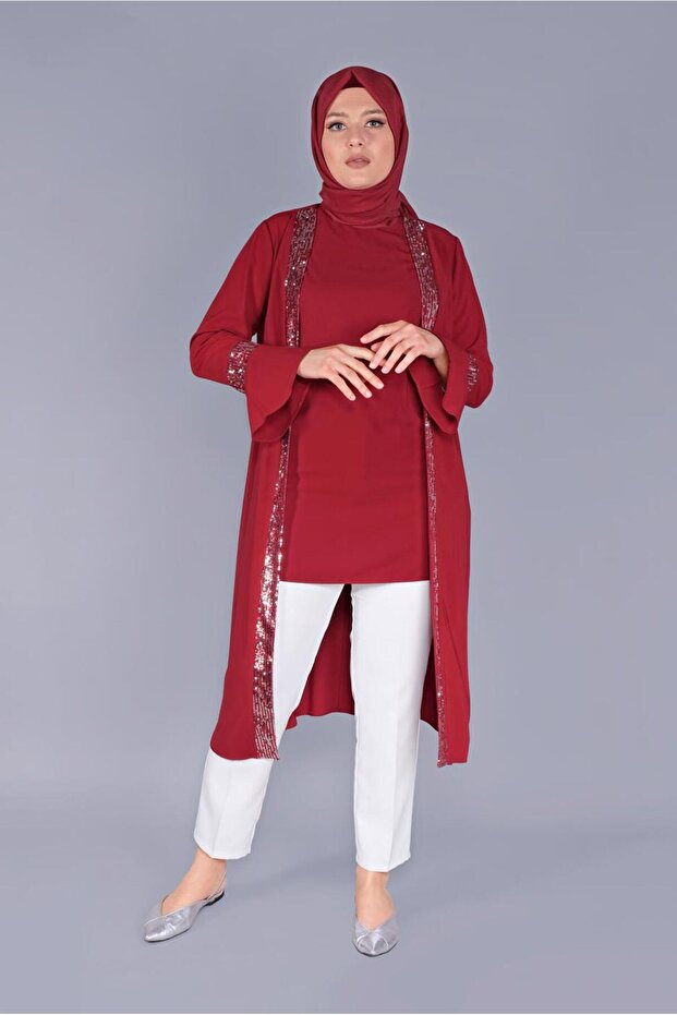 PULLU İSPANYOL KOL İKİLİ TUNİK 40881 - 1