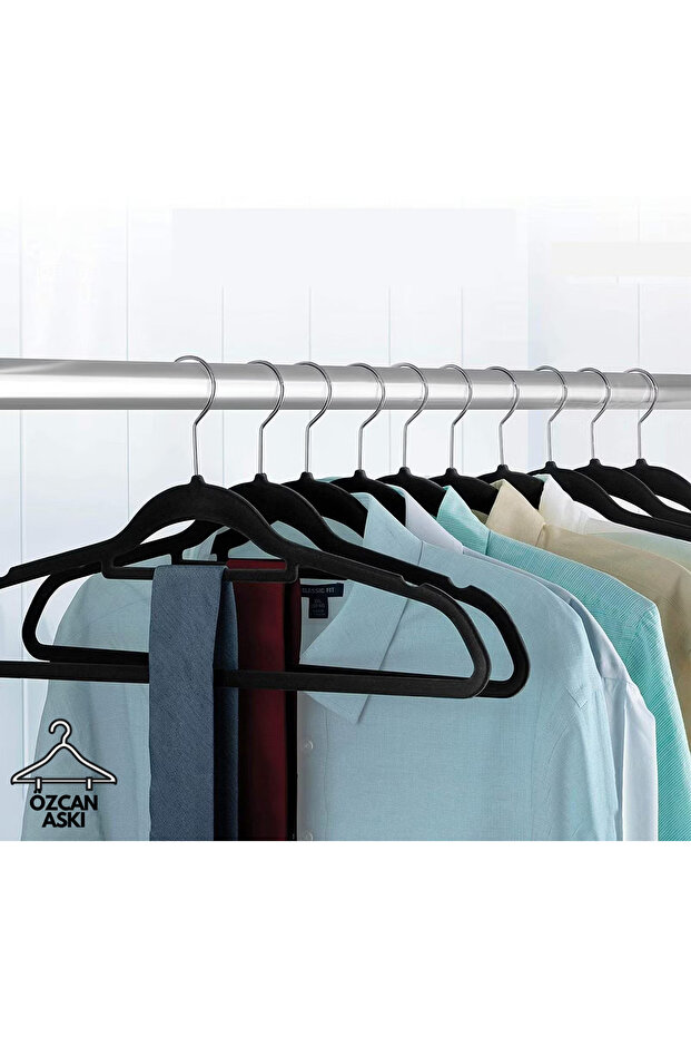 10 Pieces A Quality Black Velvet Clothes Hanger