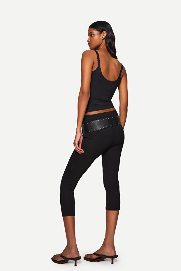 Askılı dantel bluz - 3