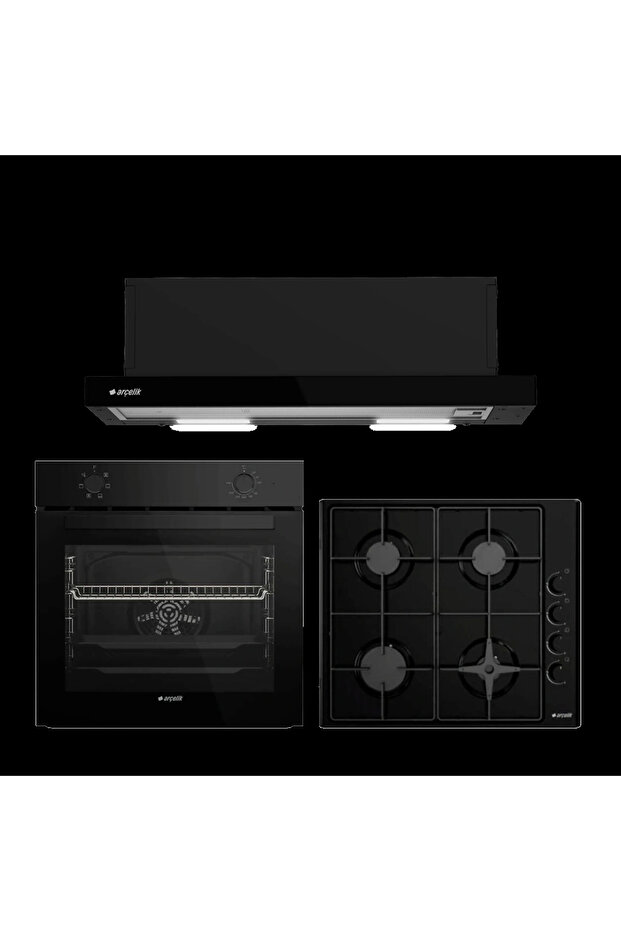 En Ekonomik Siyah Ankastre Set - 1