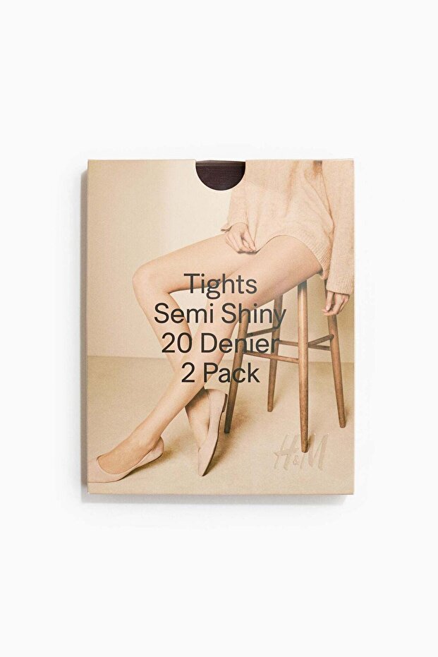 عبوة من 2 جوارب طويلة، 20 دينير - 2