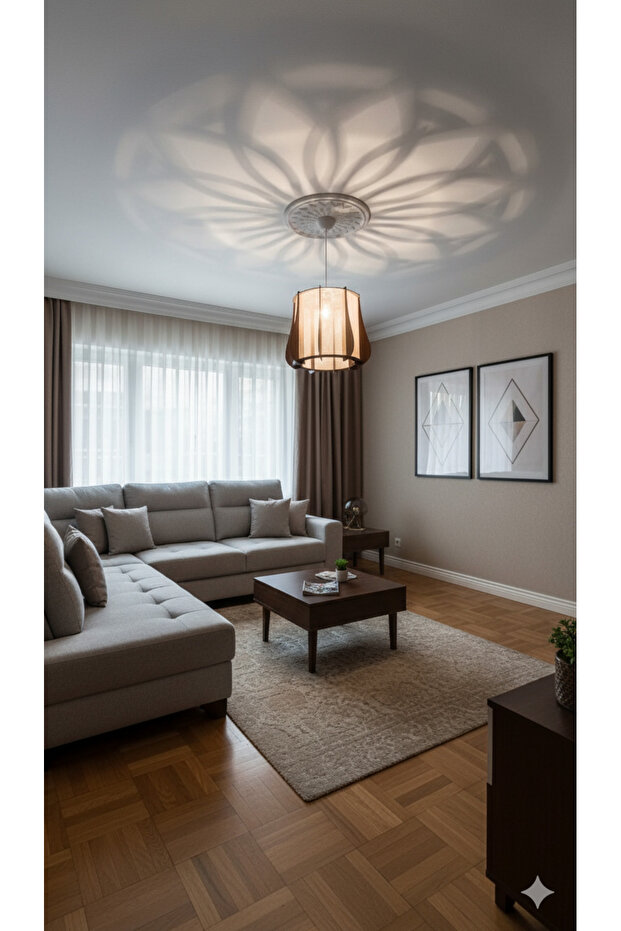 BSD DEKORATİF TÜLLÜ TEKLİ SARKIT AVİZE - 2