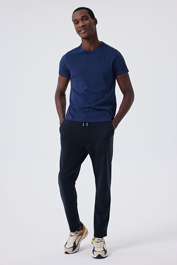 Twingos 4 Men's 100% Cotton Pique O-Neck T-Shirt Navy Blue