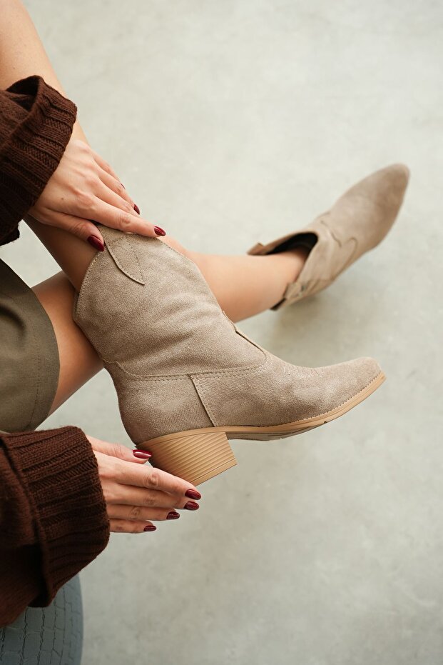 Kadın Grant Kısa Kovboy Bot - Vizon - 3