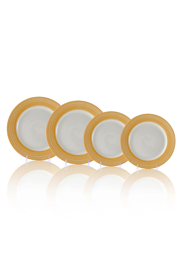 4-Piece Gradient Dinnerware Set – 2 Dinner Plate 27cm & 2 Appetizer Plate 23cm for 2 Persons