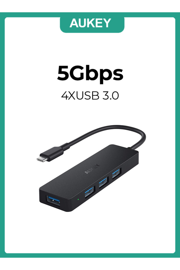 محول USB من USB-C إلى 4 منافذ USB-A 3.0