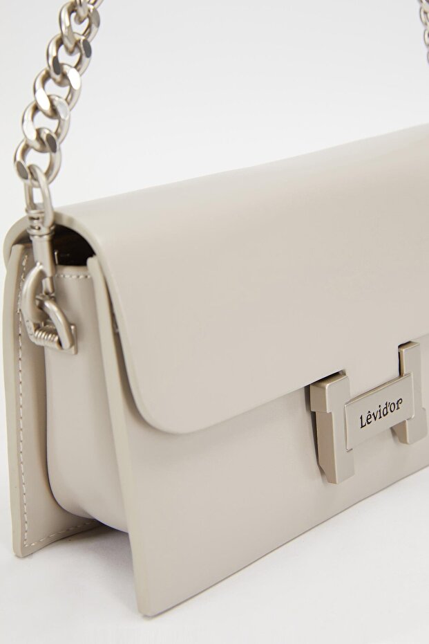 Gray Double Strap Shoulder Bag - 2