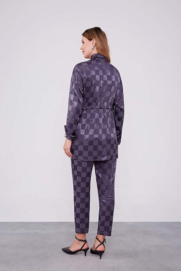 مجموعة مزدوجة منقوشة على شكل رقعة الشطرنج من جاكا أنثراسايت - 7