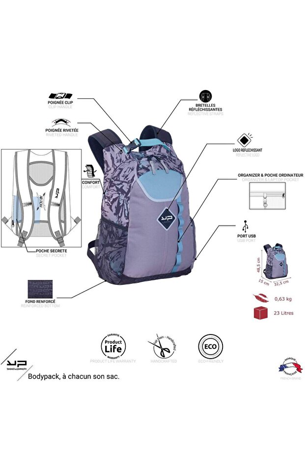 Backpack 1 compartment USB Ridgeline - 3