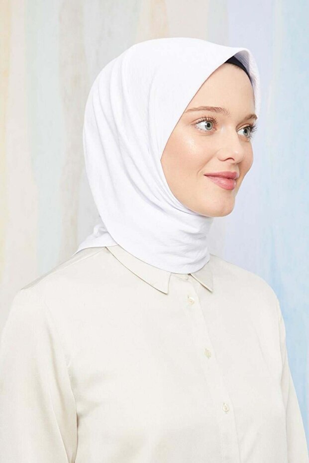 وشاح مربع - قطن أبيض Cazz