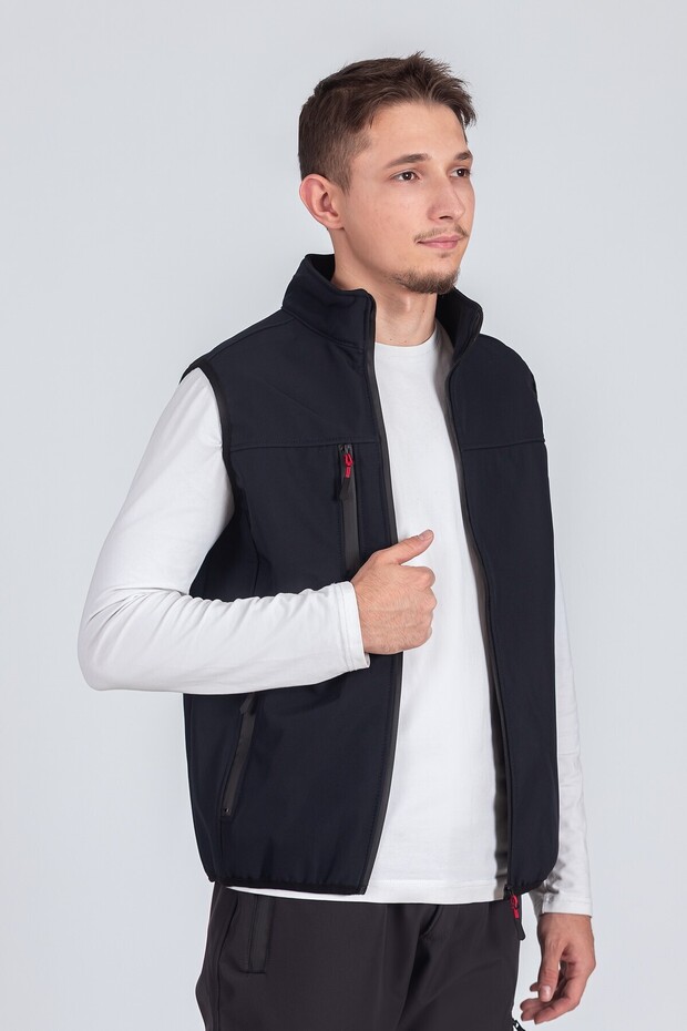 Softshell Dik Yaka Erkek Yelek - 2