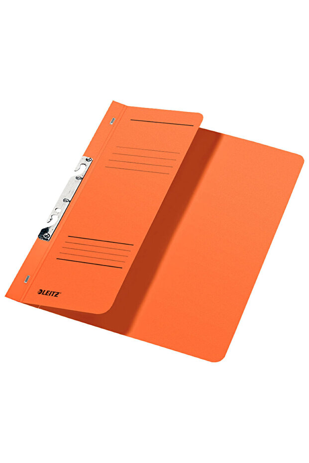 1/2 A4 cardboard file with rails, stapled, 170 sheets, orange - 1