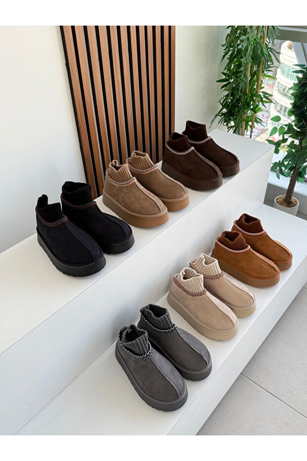 KADIN BOT ÇORAP PLATFORM ACI KAHVE - 4