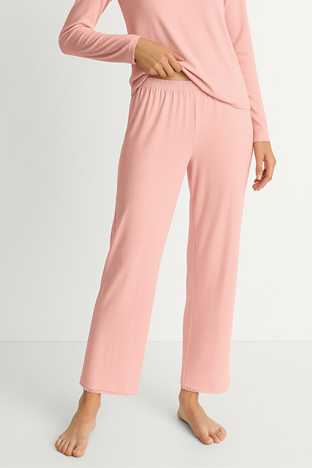 Women's Silver Pajama Bottom Pink