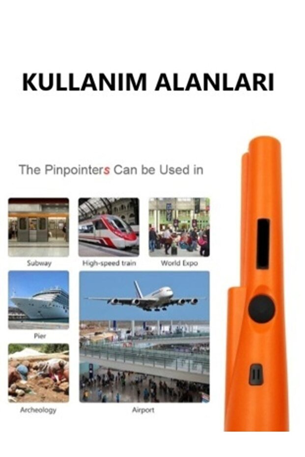 Pointer Dedektör El Tipi Hazine Define Metal Dedektörü Orjinal (turuncu) - 6