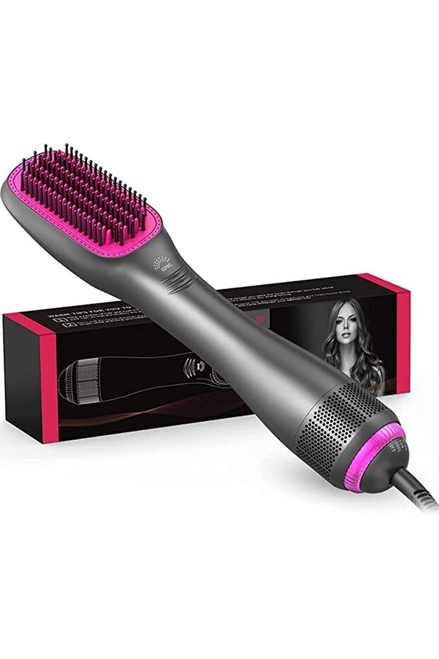3-in-1 Hair Dryer Brush & Straightening Hot Air Brush, 1200W Ceramic Tourmaline Ionic