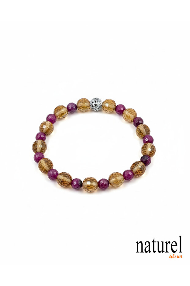 Zultanite & Ruby Natural Stone Bracelet
