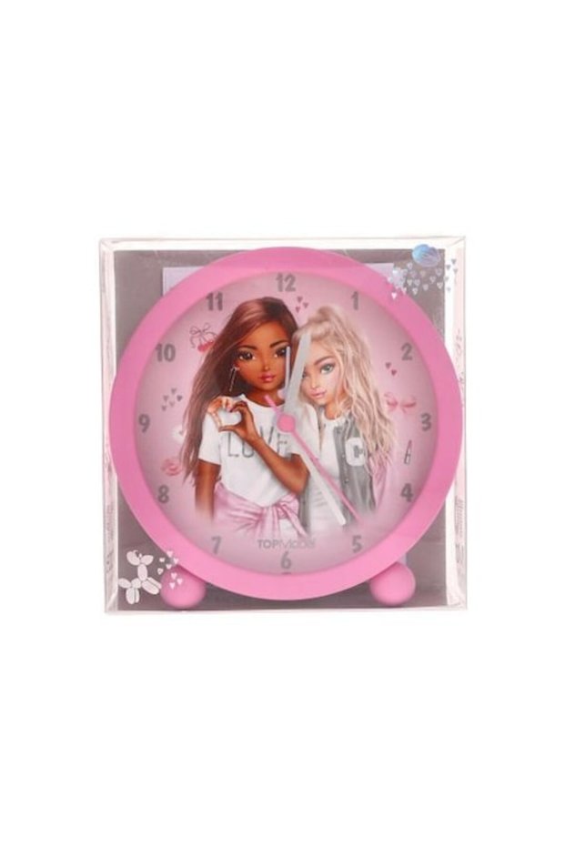 Top Model table clock, alarm, pink, diameter 11cm