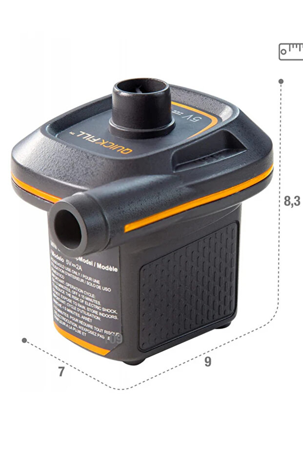 Quick-Fill™ Mini USB Şarjlı Hava Pompası (5V=2A) - Küçük Dev! - 2