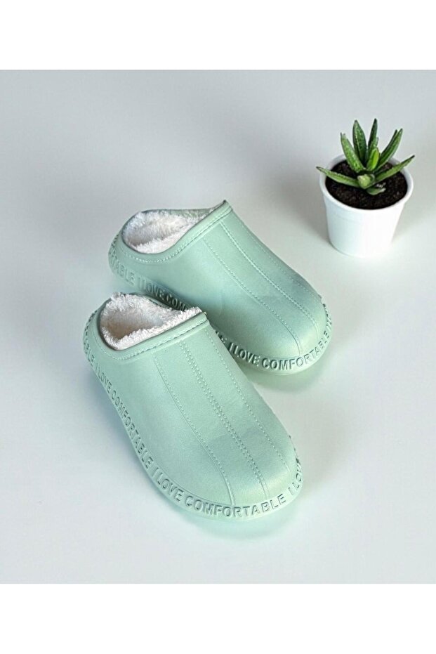 Women's Fur-Lined Orthopedic Sole Office Home Slippers
