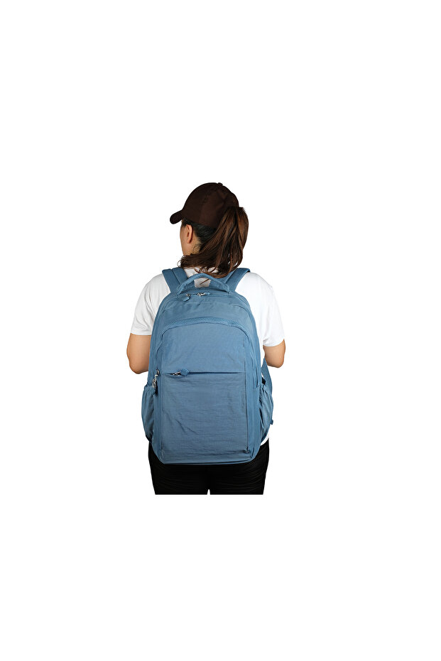 1092 Waterproof Imported Crinkle Fabric School and Daily Backpack with Laptop Compartment