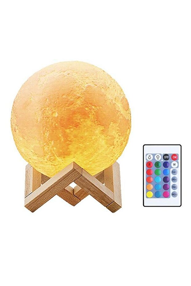 16 Colors 3D LED Printing Moon Light Lamp Multicolour