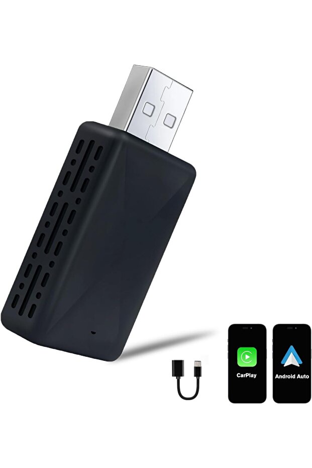 2-in-1 Wireless CarPlay Adapter for Apple and Android Cars, for Android CarPlay iOS, USB Plug and Play - 1