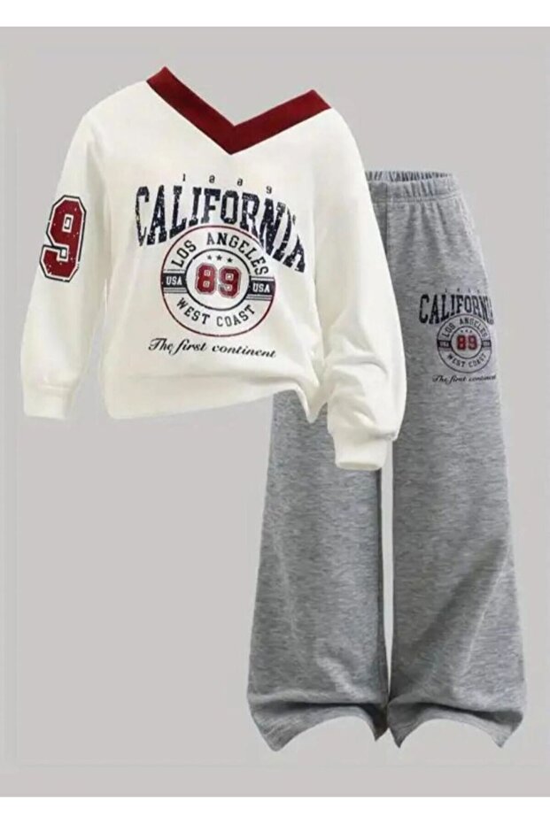 Children's New 89 California Printed 100% Cotton Long Sleeve Bottom-Top Set