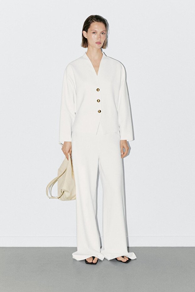 Dore düğmeli dökümlü blazer - STUDIO - 1