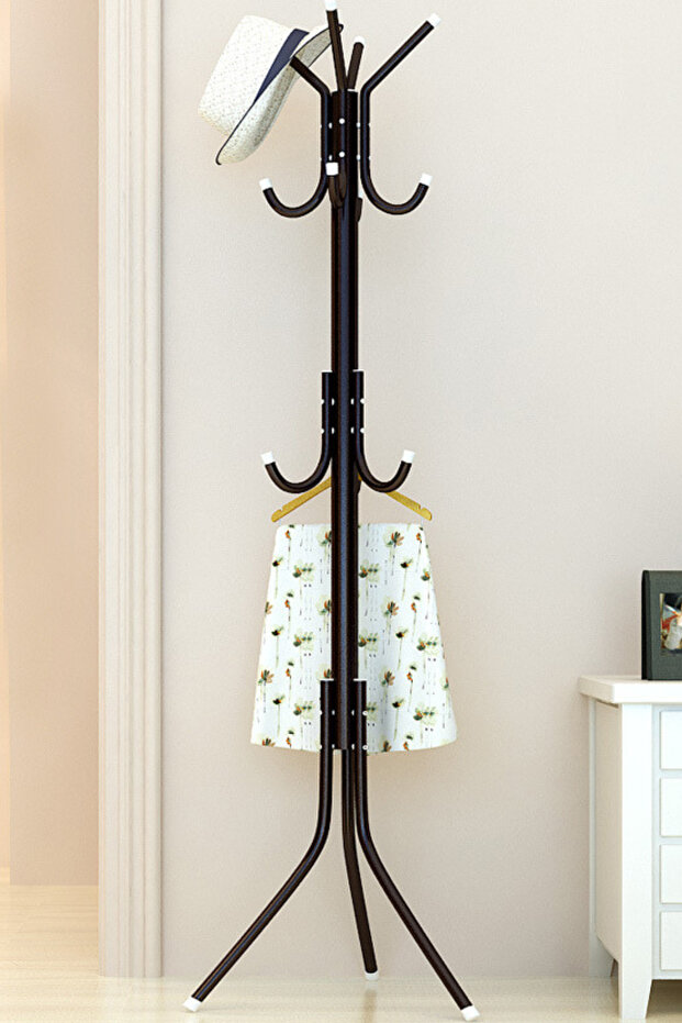 White Clothes Rack Floor Stand Simple And Durable Garment Hanger For Bedroom Organization - 2