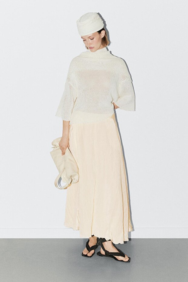 Kısa kollu oversize kazak - STUDIO - 1