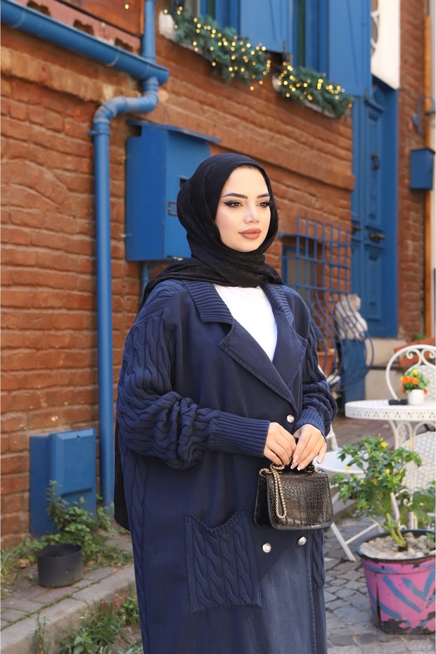 كارديجان تريكو بخيطين مع أزرار - 4