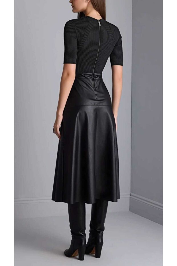 suni derietekli elbise - 5